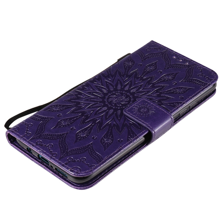 For Xiaomi Redmi 10X 5G / 10X Pro 5G Sun Embossing Pattern Horizontal Flip Leather Case with Card Slot & Holder & Wallet & Lanyard