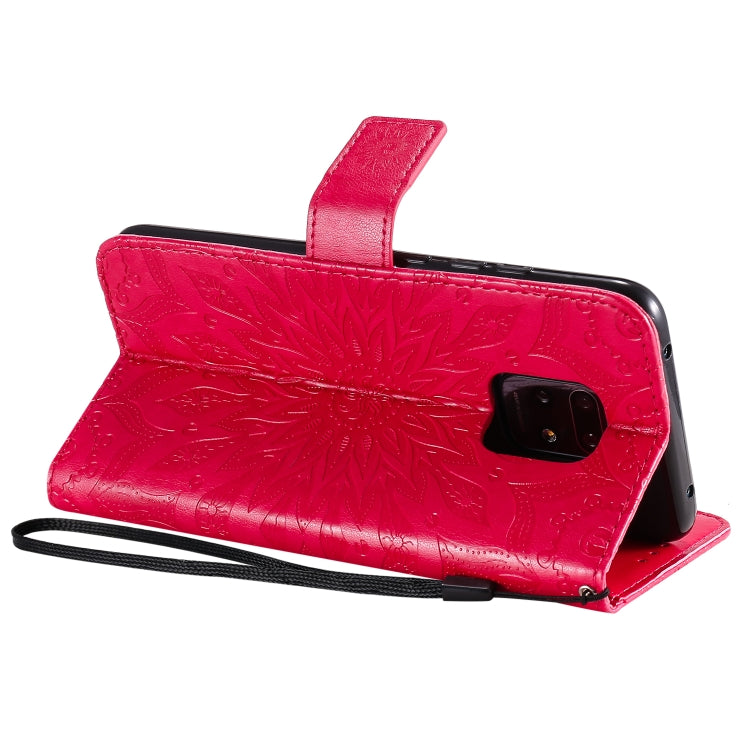 For Xiaomi Redmi 10X 5G / 10X Pro 5G Sun Embossing Pattern Horizontal Flip Leather Case with Card Slot & Holder & Wallet & Lanyard