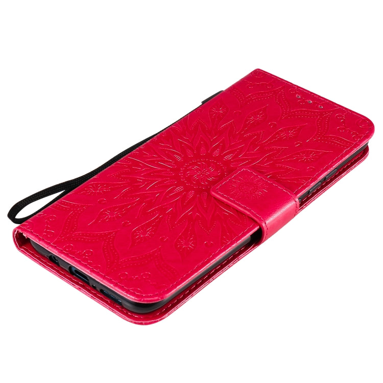 For Xiaomi Redmi 10X 5G / 10X Pro 5G Sun Embossing Pattern Horizontal Flip Leather Case with Card Slot & Holder & Wallet & Lanyard