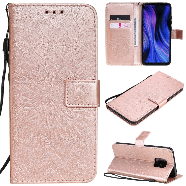 For Xiaomi Redmi 10X 5G / 10X Pro 5G Sun Embossing Pattern Horizontal Flip Leather Case with Card Slot & Holder & Wallet & Lanyard