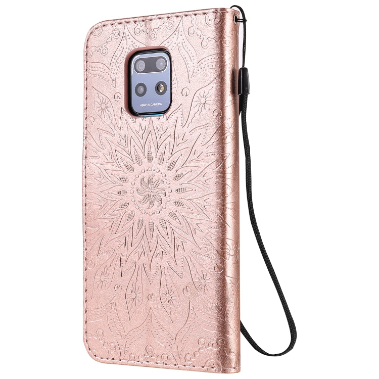 For Xiaomi Redmi 10X 5G / 10X Pro 5G Sun Embossing Pattern Horizontal Flip Leather Case with Card Slot & Holder & Wallet & Lanyard