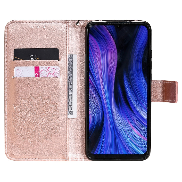 For Xiaomi Redmi 10X 5G / 10X Pro 5G Sun Embossing Pattern Horizontal Flip Leather Case with Card Slot & Holder & Wallet & Lanyard