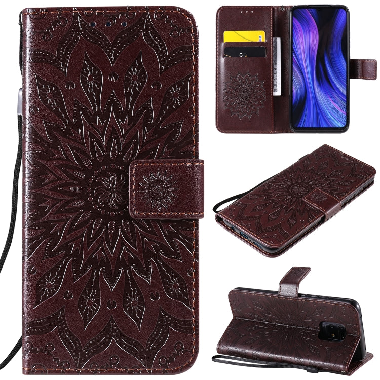 For Xiaomi Redmi 10X 5G / 10X Pro 5G Sun Embossing Pattern Horizontal Flip Leather Case with Card Slot & Holder & Wallet & Lanyard
