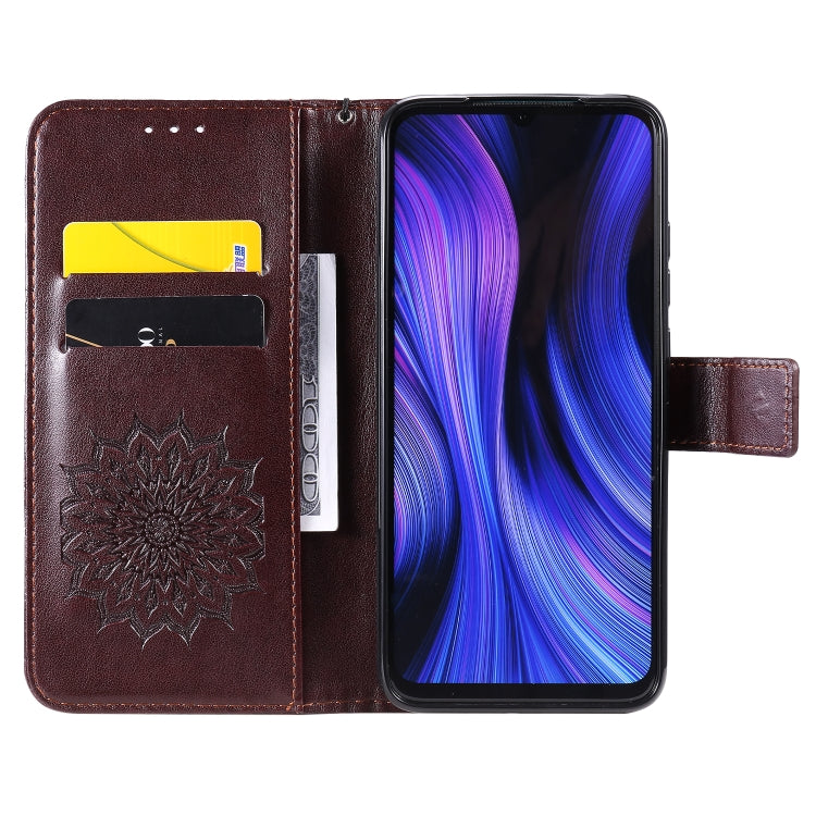 For Xiaomi Redmi 10X 5G / 10X Pro 5G Sun Embossing Pattern Horizontal Flip Leather Case with Card Slot & Holder & Wallet & Lanyard
