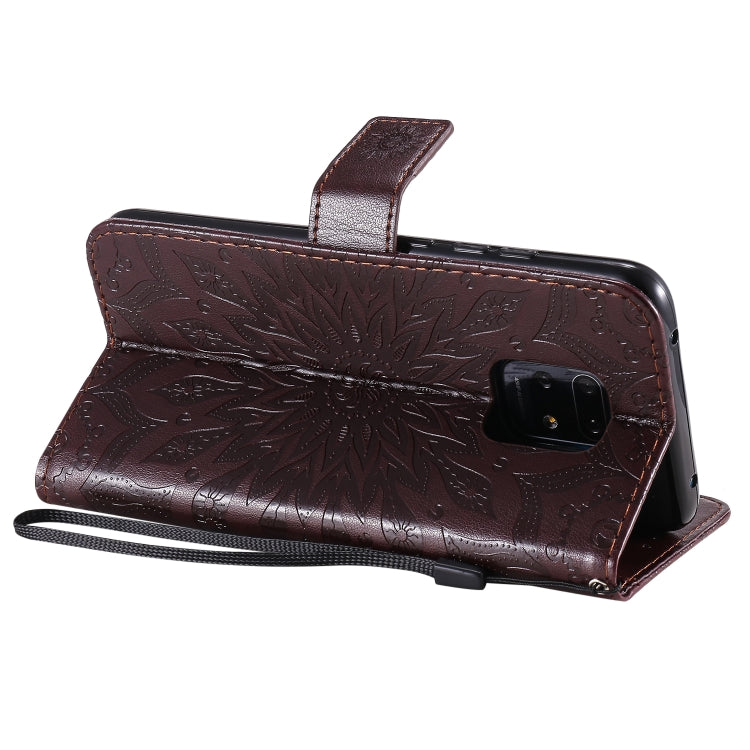 For Xiaomi Redmi 10X 5G / 10X Pro 5G Sun Embossing Pattern Horizontal Flip Leather Case with Card Slot & Holder & Wallet & Lanyard