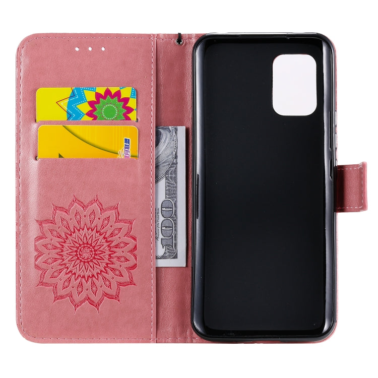 For Xiaomi Mi 10 Lite 5G Sun Embossing Pattern Horizontal Flip Leather Case with Card Slot & Holder & Wallet & Lanyard