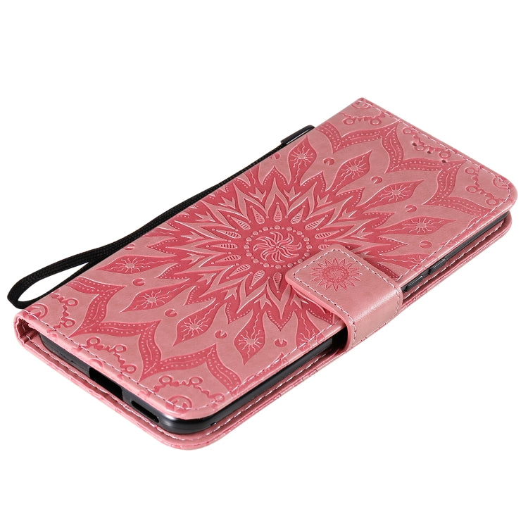 For Xiaomi Mi 10 Lite 5G Sun Embossing Pattern Horizontal Flip Leather Case with Card Slot & Holder & Wallet & Lanyard