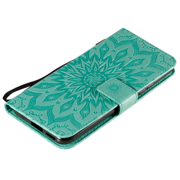 For Xiaomi Mi 10 Lite 5G Sun Embossing Pattern Horizontal Flip Leather Case with Card Slot & Holder & Wallet & Lanyard