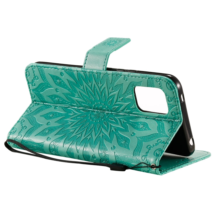 For Xiaomi Mi 10 Lite 5G Sun Embossing Pattern Horizontal Flip Leather Case with Card Slot & Holder & Wallet & Lanyard