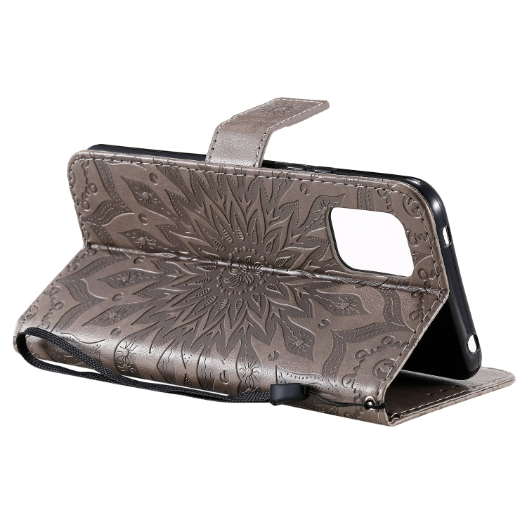 For Xiaomi Mi 10 Lite 5G Sun Embossing Pattern Horizontal Flip Leather Case with Card Slot & Holder & Wallet & Lanyard