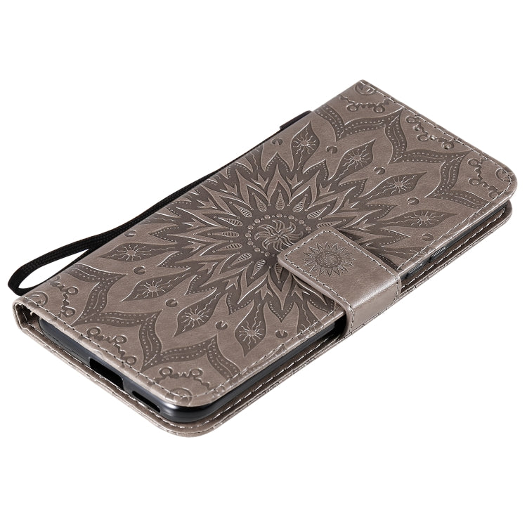 For Xiaomi Mi 10 Lite 5G Sun Embossing Pattern Horizontal Flip Leather Case with Card Slot & Holder & Wallet & Lanyard