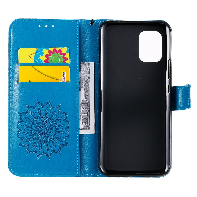 For Xiaomi Mi 10 Lite 5G Sun Embossing Pattern Horizontal Flip Leather Case with Card Slot & Holder & Wallet & Lanyard