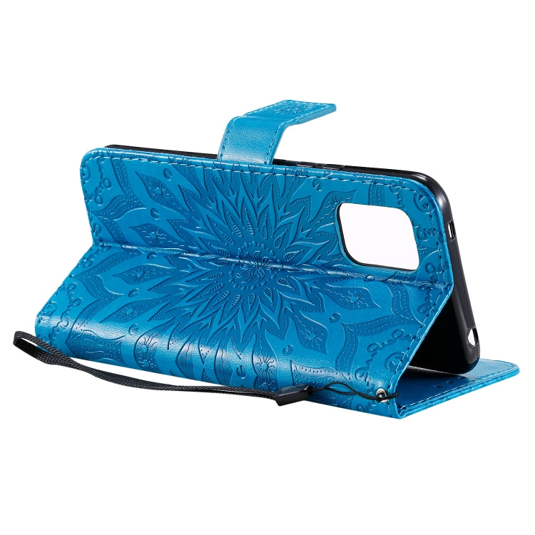 For Xiaomi Mi 10 Lite 5G Sun Embossing Pattern Horizontal Flip Leather Case with Card Slot & Holder & Wallet & Lanyard