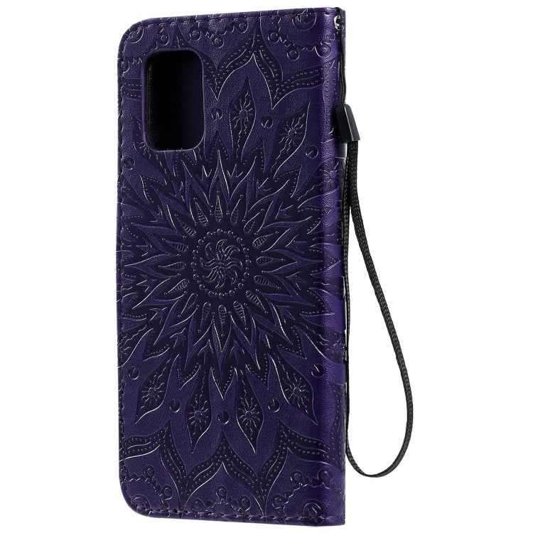 For Xiaomi Mi 10 Lite 5G Sun Embossing Pattern Horizontal Flip Leather Case with Card Slot & Holder & Wallet & Lanyard