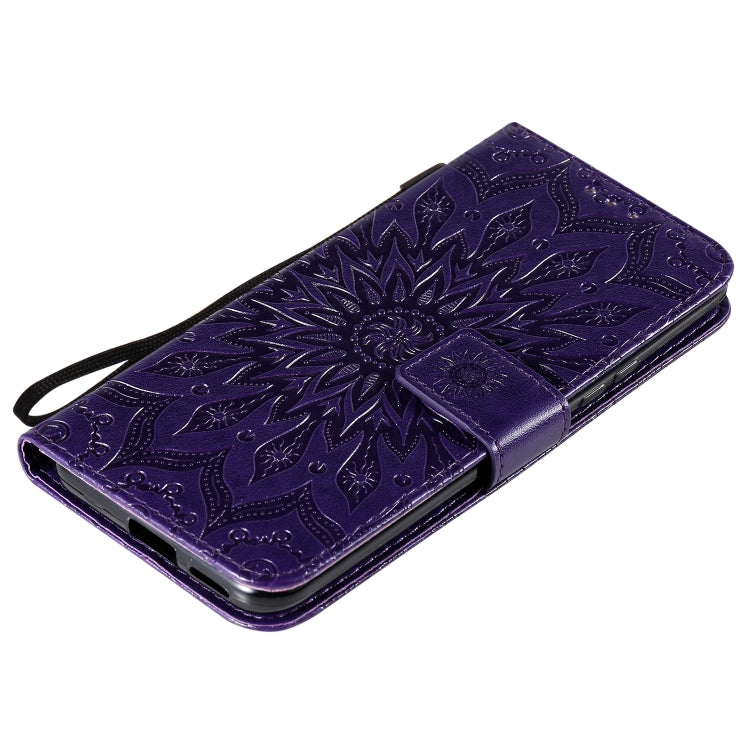 For Xiaomi Mi 10 Lite 5G Sun Embossing Pattern Horizontal Flip Leather Case with Card Slot & Holder & Wallet & Lanyard