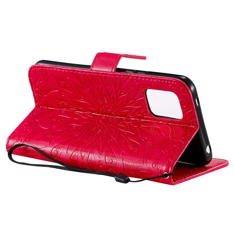 For Xiaomi Mi 10 Lite 5G Sun Embossing Pattern Horizontal Flip Leather Case with Card Slot & Holder & Wallet & Lanyard