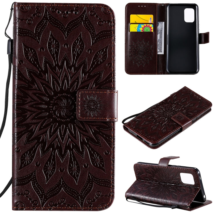 For Xiaomi Mi 10 Lite 5G Sun Embossing Pattern Horizontal Flip Leather Case with Card Slot & Holder & Wallet & Lanyard
