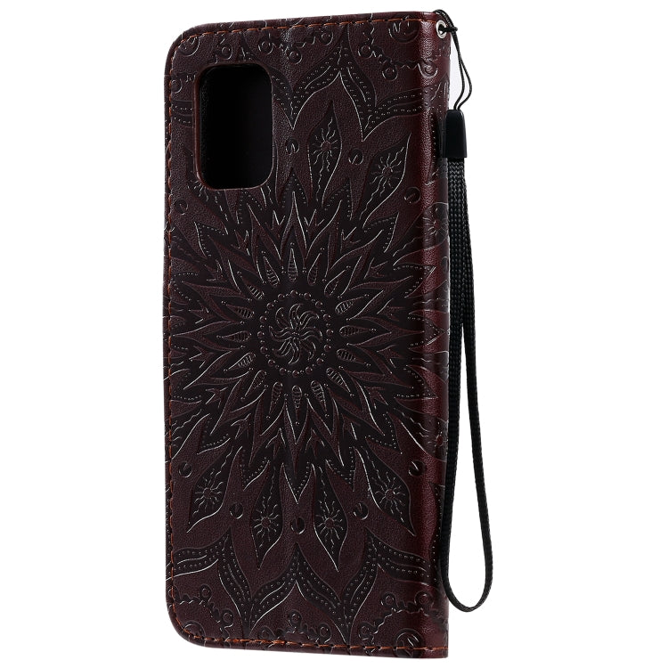 For Xiaomi Mi 10 Lite 5G Sun Embossing Pattern Horizontal Flip Leather Case with Card Slot & Holder & Wallet & Lanyard