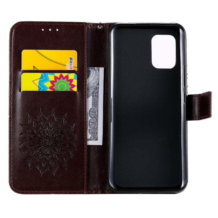 For Xiaomi Mi 10 Lite 5G Sun Embossing Pattern Horizontal Flip Leather Case with Card Slot & Holder & Wallet & Lanyard