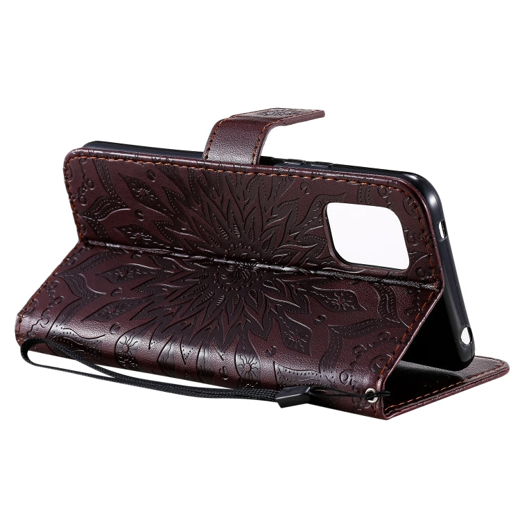 For Xiaomi Mi 10 Lite 5G Sun Embossing Pattern Horizontal Flip Leather Case with Card Slot & Holder & Wallet & Lanyard