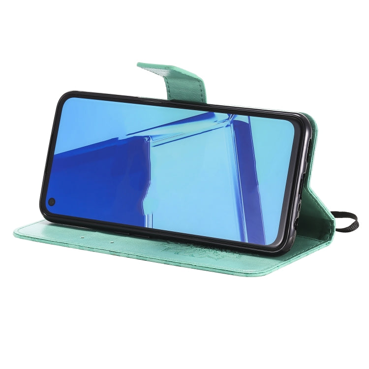 For OPPO A52 / A72 / A92 Sun Embossing Pattern Horizontal Flip Leather Case with Card Slot & Holder & Wallet & Lanyard