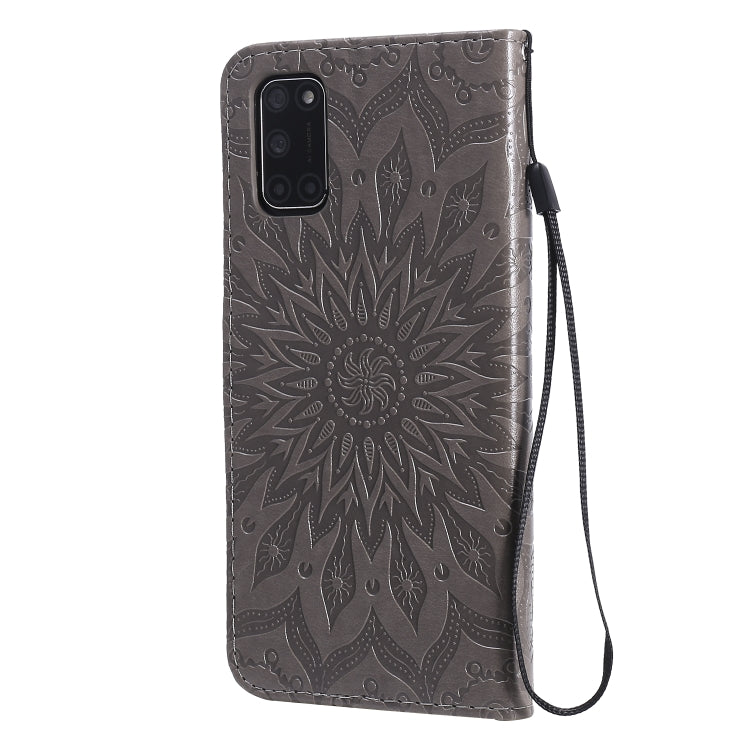 For OPPO A52 / A72 / A92 Sun Embossing Pattern Horizontal Flip Leather Case with Card Slot & Holder & Wallet & Lanyard