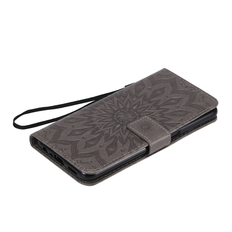 For OPPO A52 / A72 / A92 Sun Embossing Pattern Horizontal Flip Leather Case with Card Slot & Holder & Wallet & Lanyard