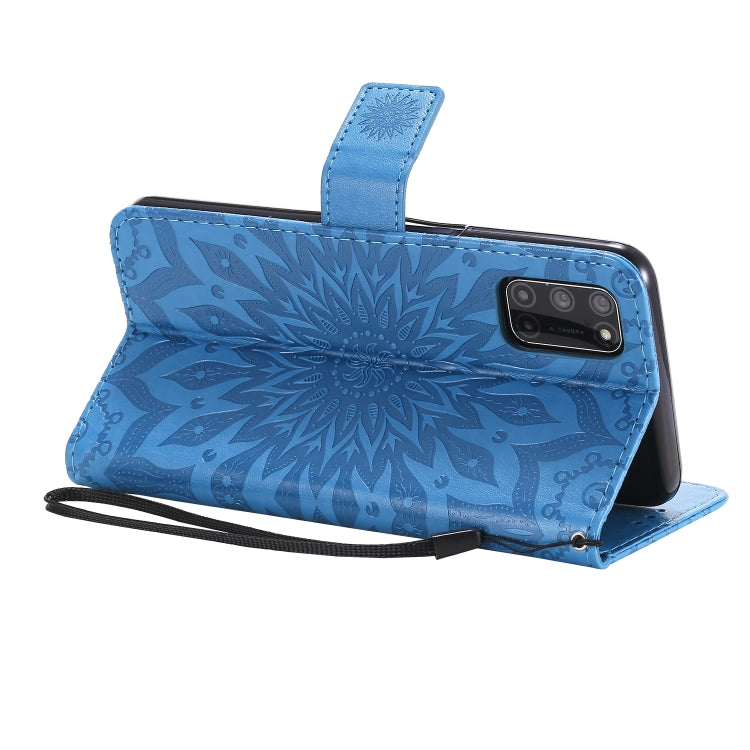 For OPPO A52 / A72 / A92 Sun Embossing Pattern Horizontal Flip Leather Case with Card Slot & Holder & Wallet & Lanyard