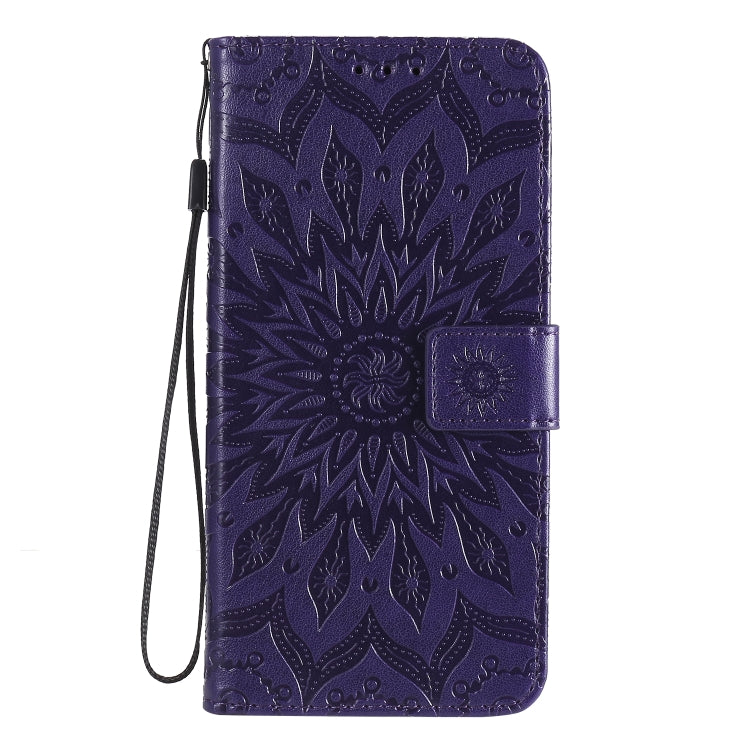 For OPPO A52 / A72 / A92 Sun Embossing Pattern Horizontal Flip Leather Case with Card Slot & Holder & Wallet & Lanyard