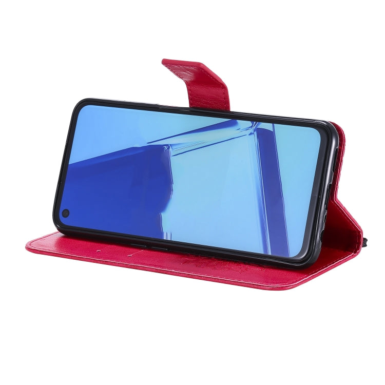 For OPPO A52 / A72 / A92 Sun Embossing Pattern Horizontal Flip Leather Case with Card Slot & Holder & Wallet & Lanyard