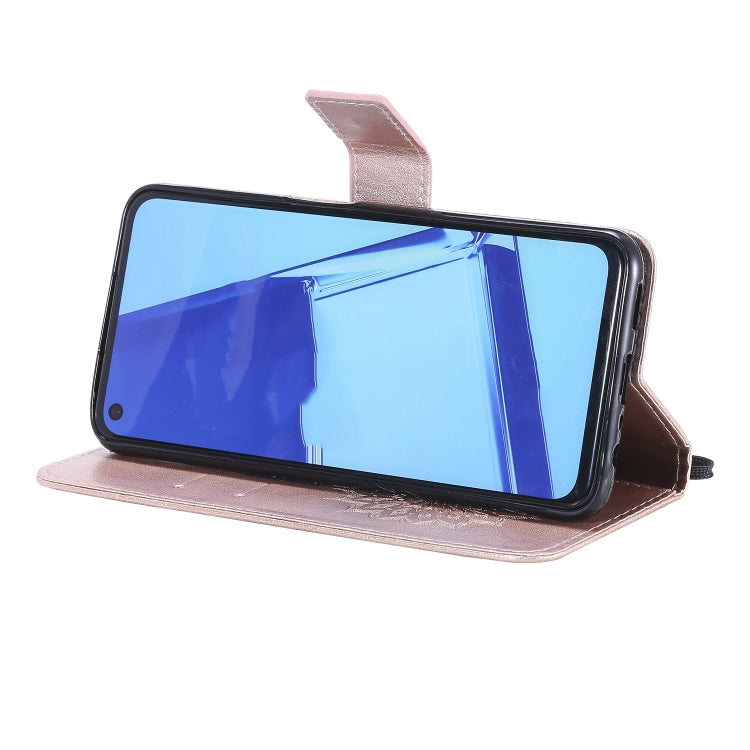 For OPPO A52 / A72 / A92 Sun Embossing Pattern Horizontal Flip Leather Case with Card Slot & Holder & Wallet & Lanyard