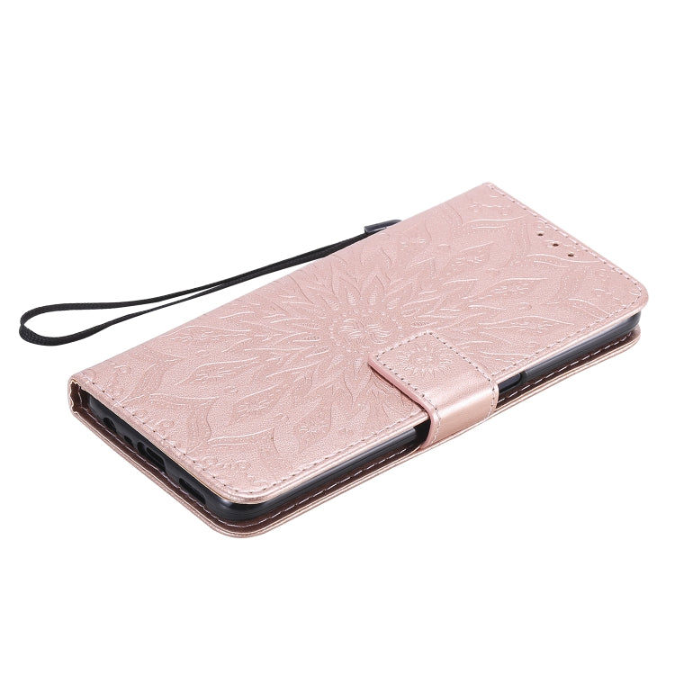 For OPPO A52 / A72 / A92 Sun Embossing Pattern Horizontal Flip Leather Case with Card Slot & Holder & Wallet & Lanyard