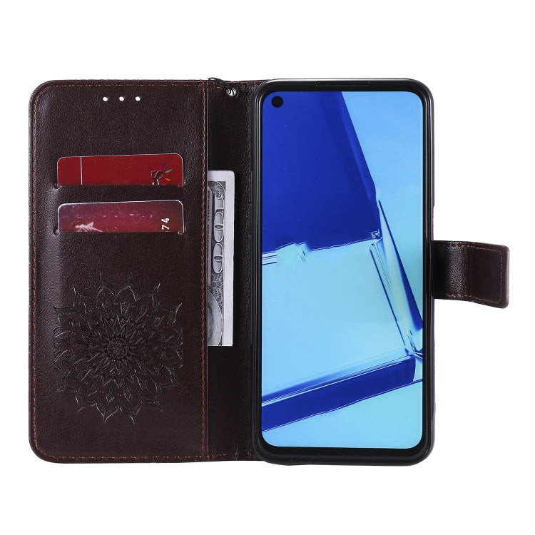 For OPPO A52 / A72 / A92 Sun Embossing Pattern Horizontal Flip Leather Case with Card Slot & Holder & Wallet & Lanyard