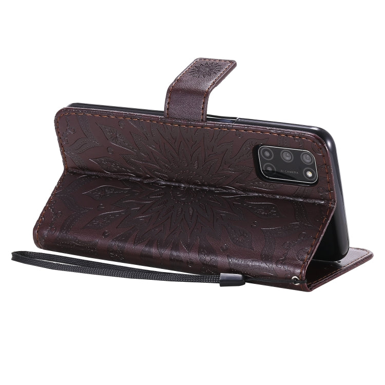 For OPPO A52 / A72 / A92 Sun Embossing Pattern Horizontal Flip Leather Case with Card Slot & Holder & Wallet & Lanyard