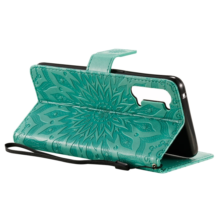 For OPPO Find X2 Lite / Reno3 5G Sun Embossing Pattern Horizontal Flip Leather Case with Card Slot & Holder & Wallet & Lanyard