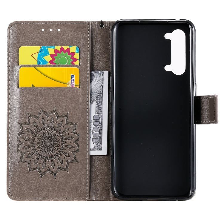 For OPPO Find X2 Lite / Reno3 5G Sun Embossing Pattern Horizontal Flip Leather Case with Card Slot & Holder & Wallet & Lanyard