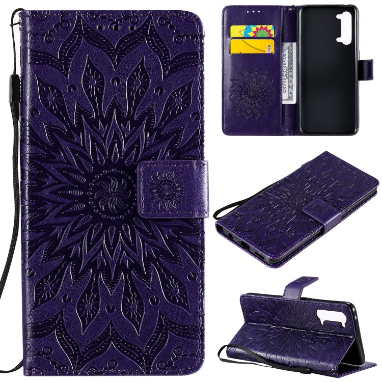 For OPPO Find X2 Lite / Reno3 5G Sun Embossing Pattern Horizontal Flip Leather Case with Card Slot & Holder & Wallet & Lanyard