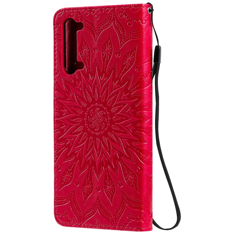 For OPPO Find X2 Lite / Reno3 5G Sun Embossing Pattern Horizontal Flip Leather Case with Card Slot & Holder & Wallet & Lanyard