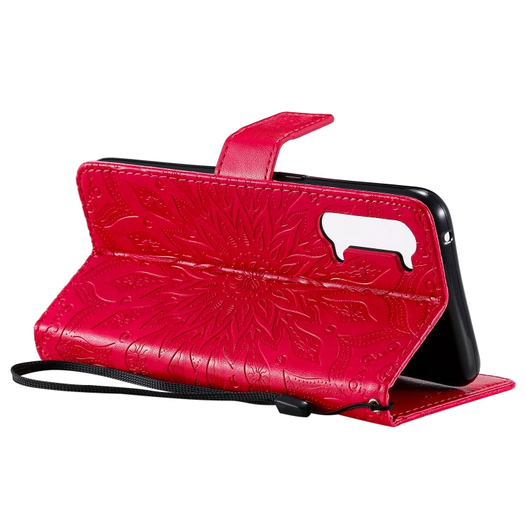 For OPPO Find X2 Lite / Reno3 5G Sun Embossing Pattern Horizontal Flip Leather Case with Card Slot & Holder & Wallet & Lanyard