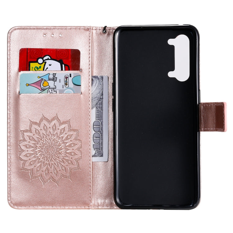 For OPPO Find X2 Lite / Reno3 5G Sun Embossing Pattern Horizontal Flip Leather Case with Card Slot & Holder & Wallet & Lanyard