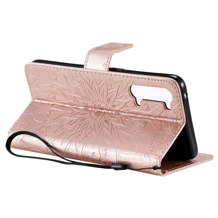 For OPPO Find X2 Lite / Reno3 5G Sun Embossing Pattern Horizontal Flip Leather Case with Card Slot & Holder & Wallet & Lanyard