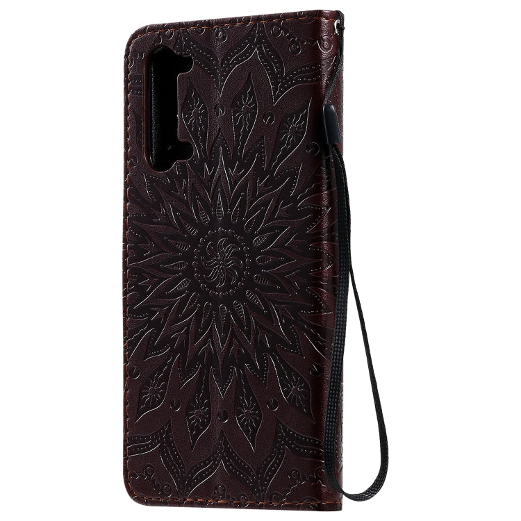 For OPPO Find X2 Lite / Reno3 5G Sun Embossing Pattern Horizontal Flip Leather Case with Card Slot & Holder & Wallet & Lanyard