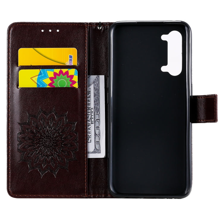 For OPPO Find X2 Lite / Reno3 5G Sun Embossing Pattern Horizontal Flip Leather Case with Card Slot & Holder & Wallet & Lanyard