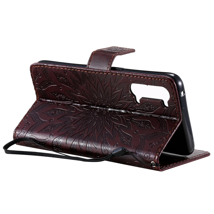 For OPPO Find X2 Lite / Reno3 5G Sun Embossing Pattern Horizontal Flip Leather Case with Card Slot & Holder & Wallet & Lanyard