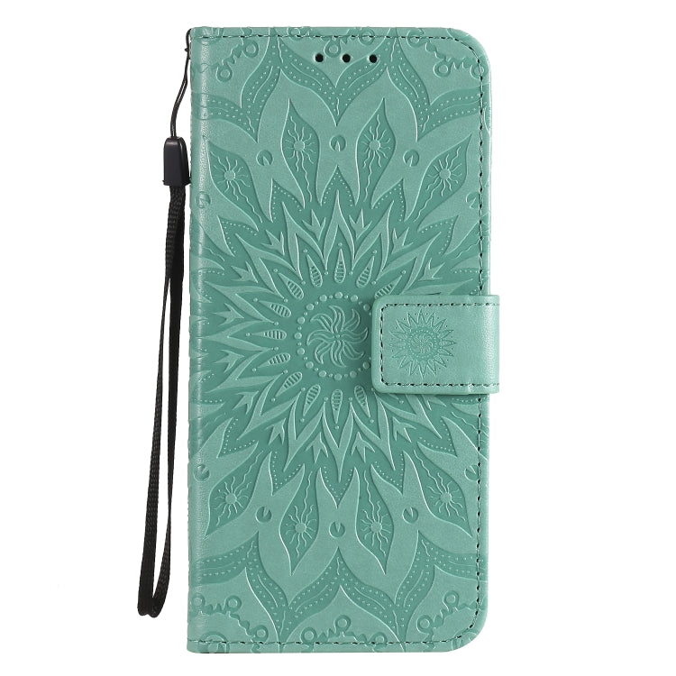 For OPPO Reno4 5G Sun Embossing Pattern Horizontal Flip Leather Case with Card Slot & Holder & Wallet & Lanyard