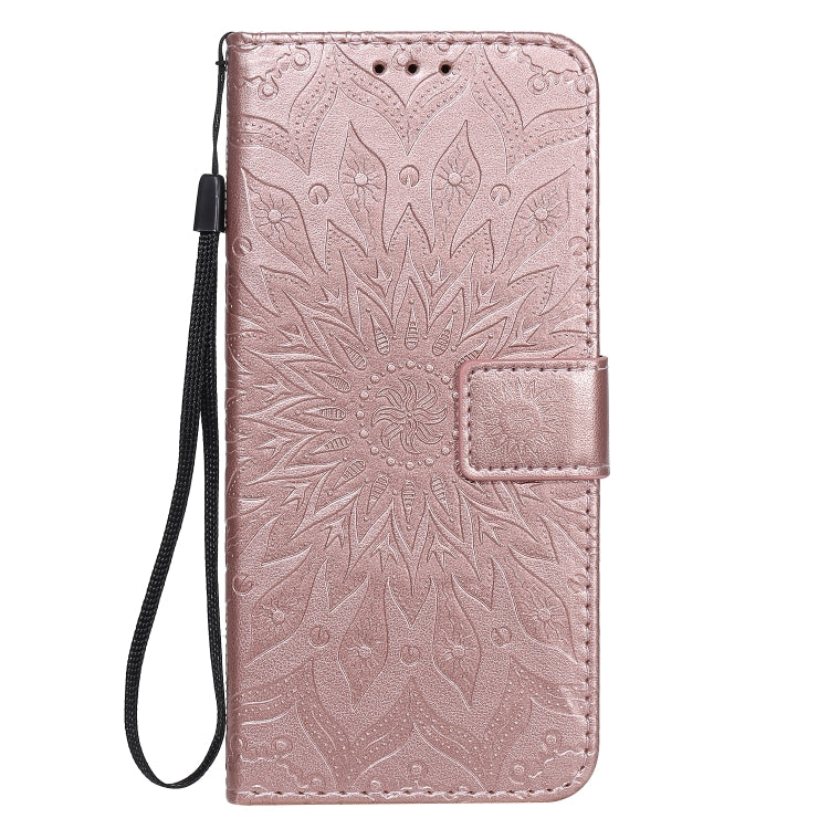 For OPPO Reno4 5G Sun Embossing Pattern Horizontal Flip Leather Case with Card Slot & Holder & Wallet & Lanyard