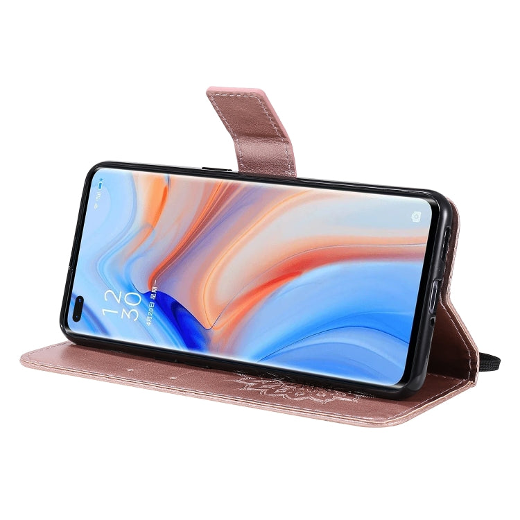 For OPPO Reno4 5G Sun Embossing Pattern Horizontal Flip Leather Case with Card Slot & Holder & Wallet & Lanyard