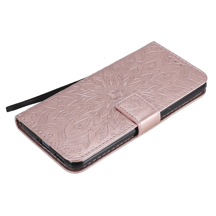 For OPPO Reno4 5G Sun Embossing Pattern Horizontal Flip Leather Case with Card Slot & Holder & Wallet & Lanyard