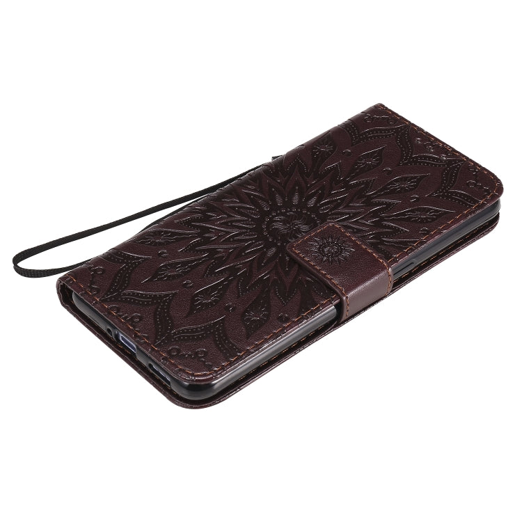 For OPPO Reno4 5G Sun Embossing Pattern Horizontal Flip Leather Case with Card Slot & Holder & Wallet & Lanyard