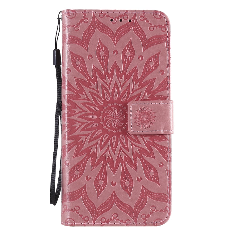 For OPPO Reno4 Pro 5G Sun Embossing Pattern Horizontal Flip Leather Case with Card Slot & Holder & Wallet & Lanyard